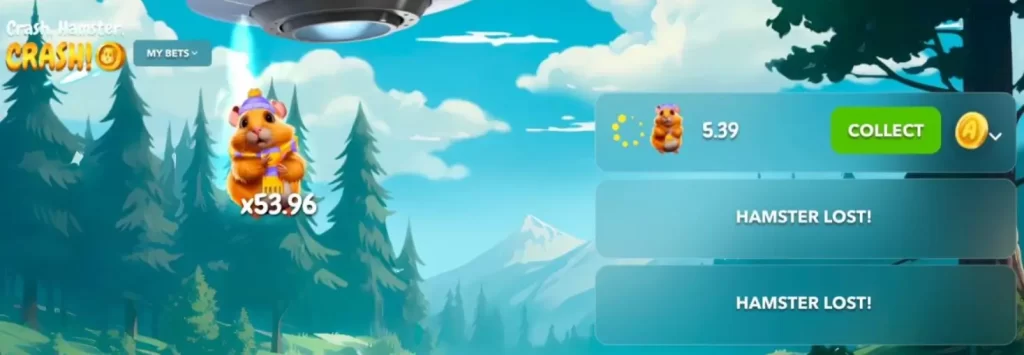 ¡Crash, Hamster, Crash! - es una tragaperras de choque inusual, similar en mecánica a Aviator